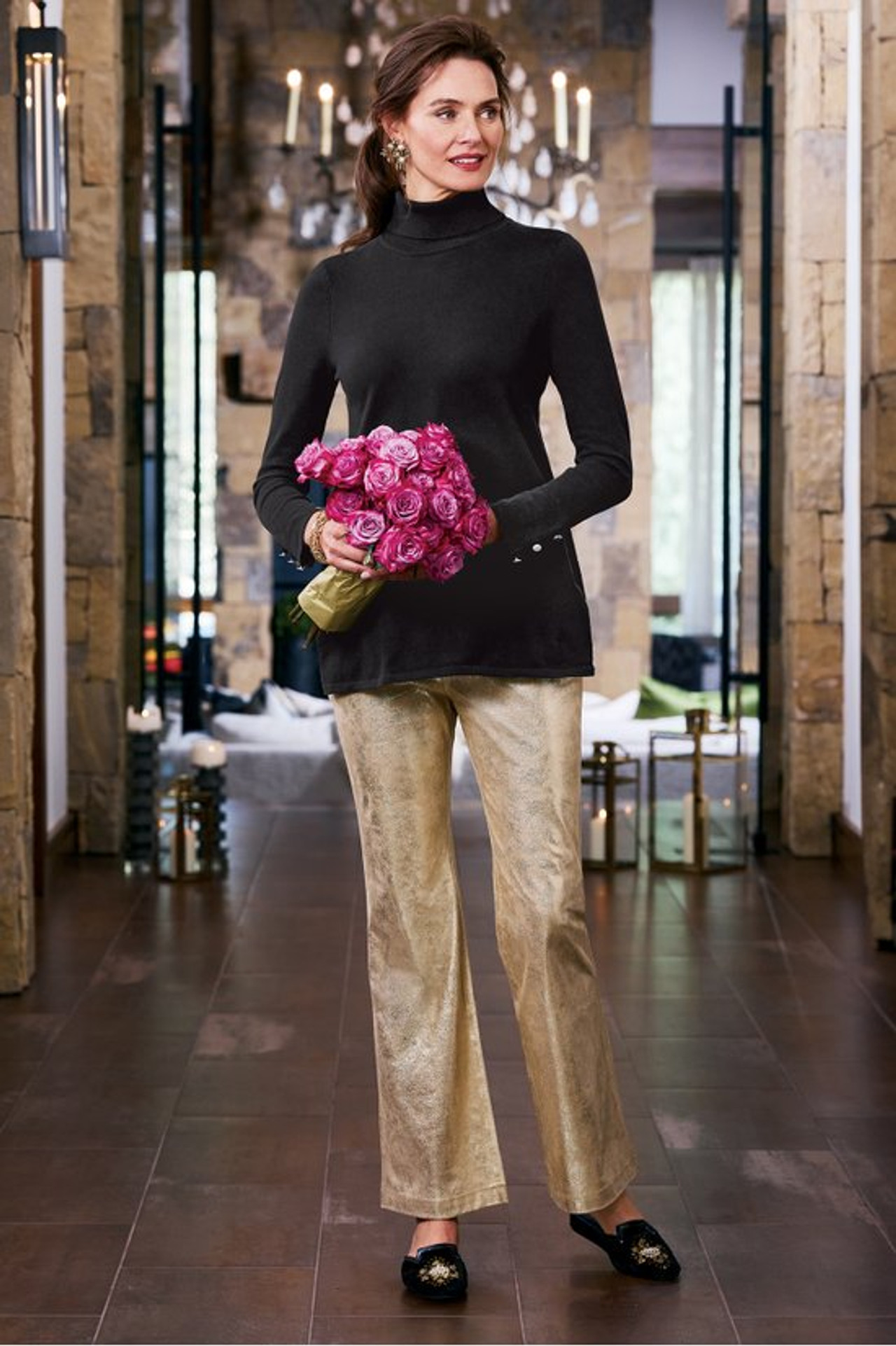 Faux Suede Bootcut Pants - Soft Surroundings Outlet