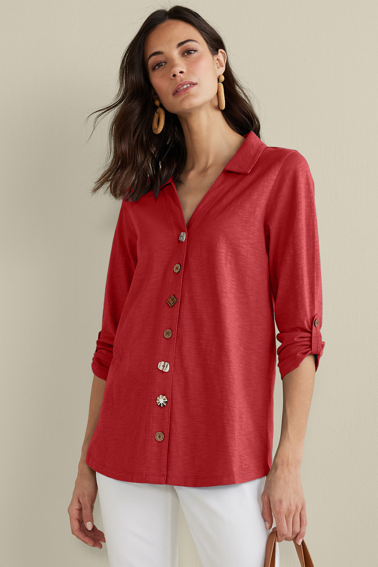 Danielle 3/4 Sleeve Tunic - Soft Surroundings Outlet