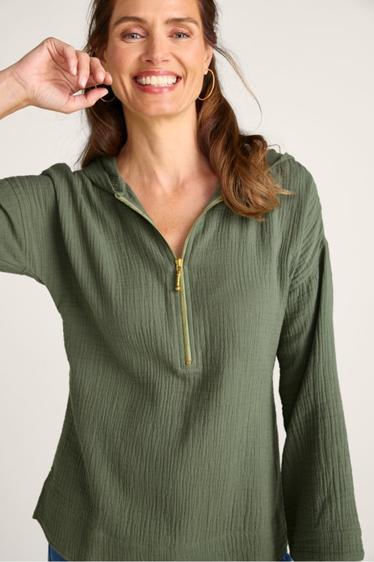 Kemia Gauze Hoodie - Soft Surroundings Outlet