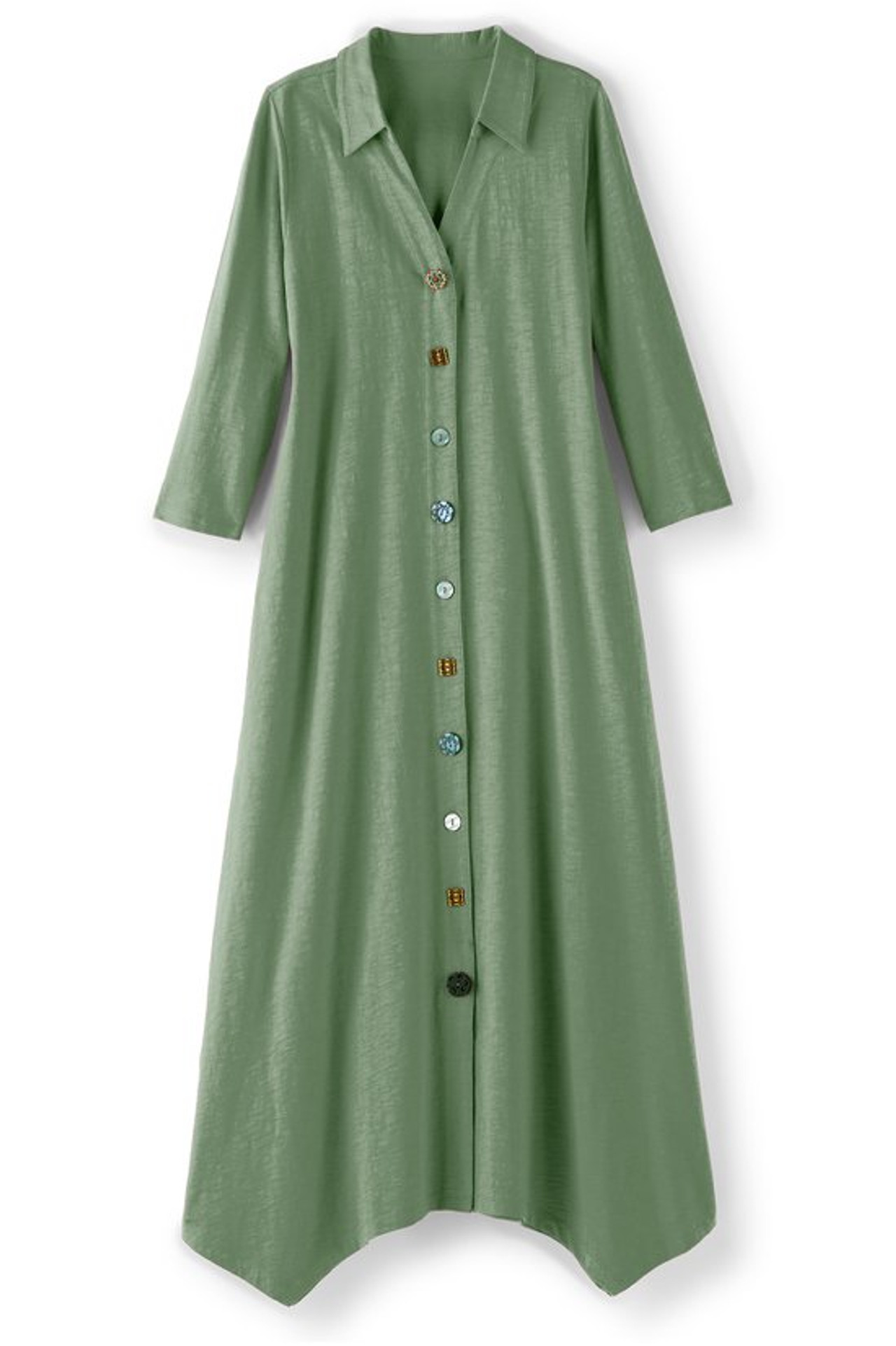 Danielle ¾ Sleeve Maxi Dress - Soft Surroundings Outlet