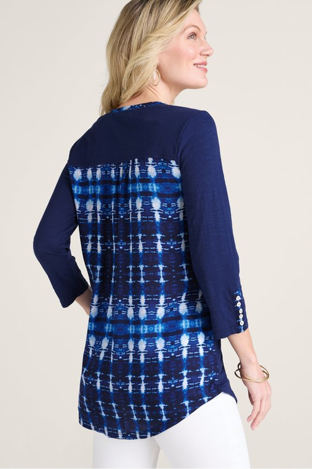 Nieve Mixed-Media Tunic - Soft Surroundings Outlet