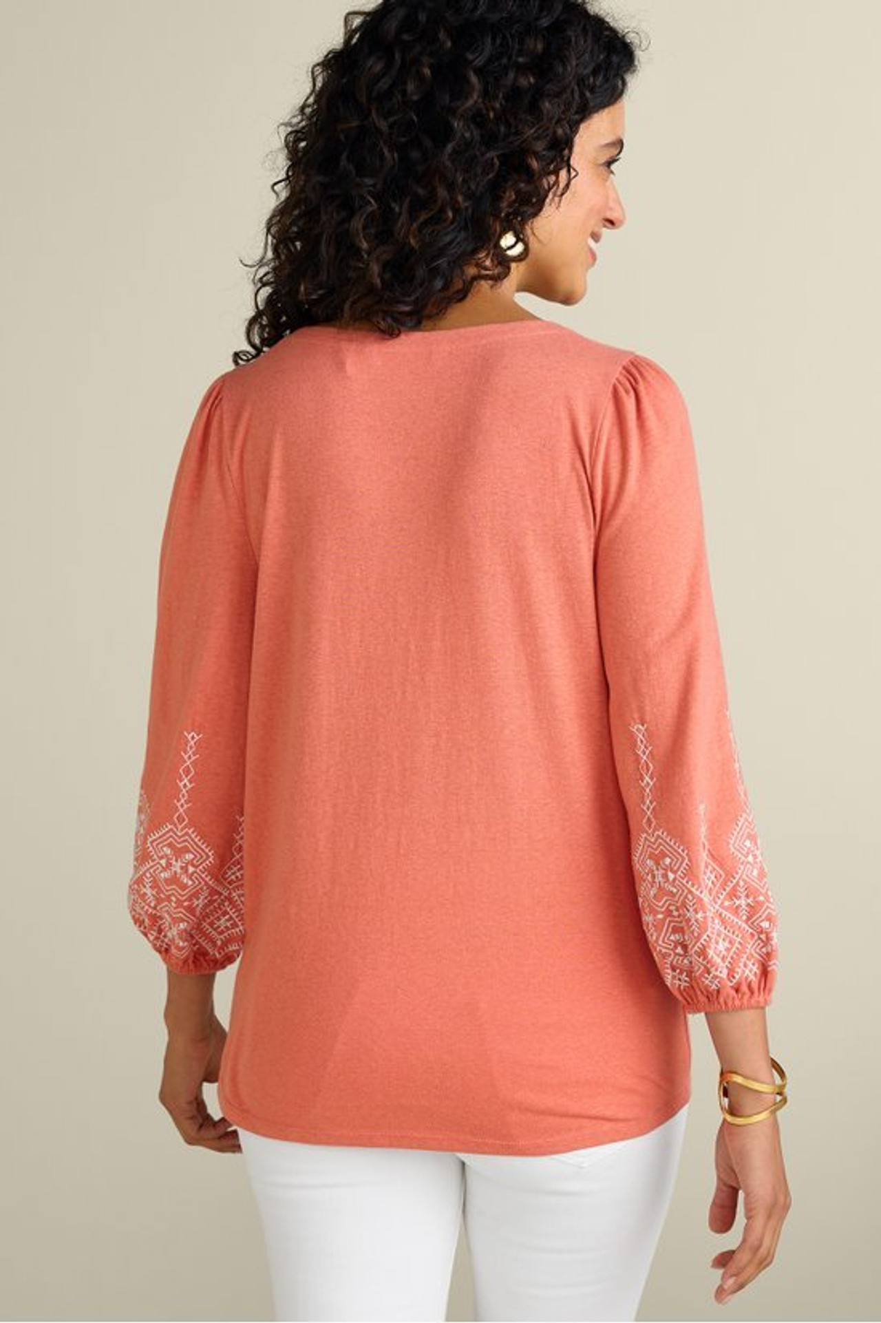 Embroidered Parisian Poet Top - Soft Surroundings Outlet