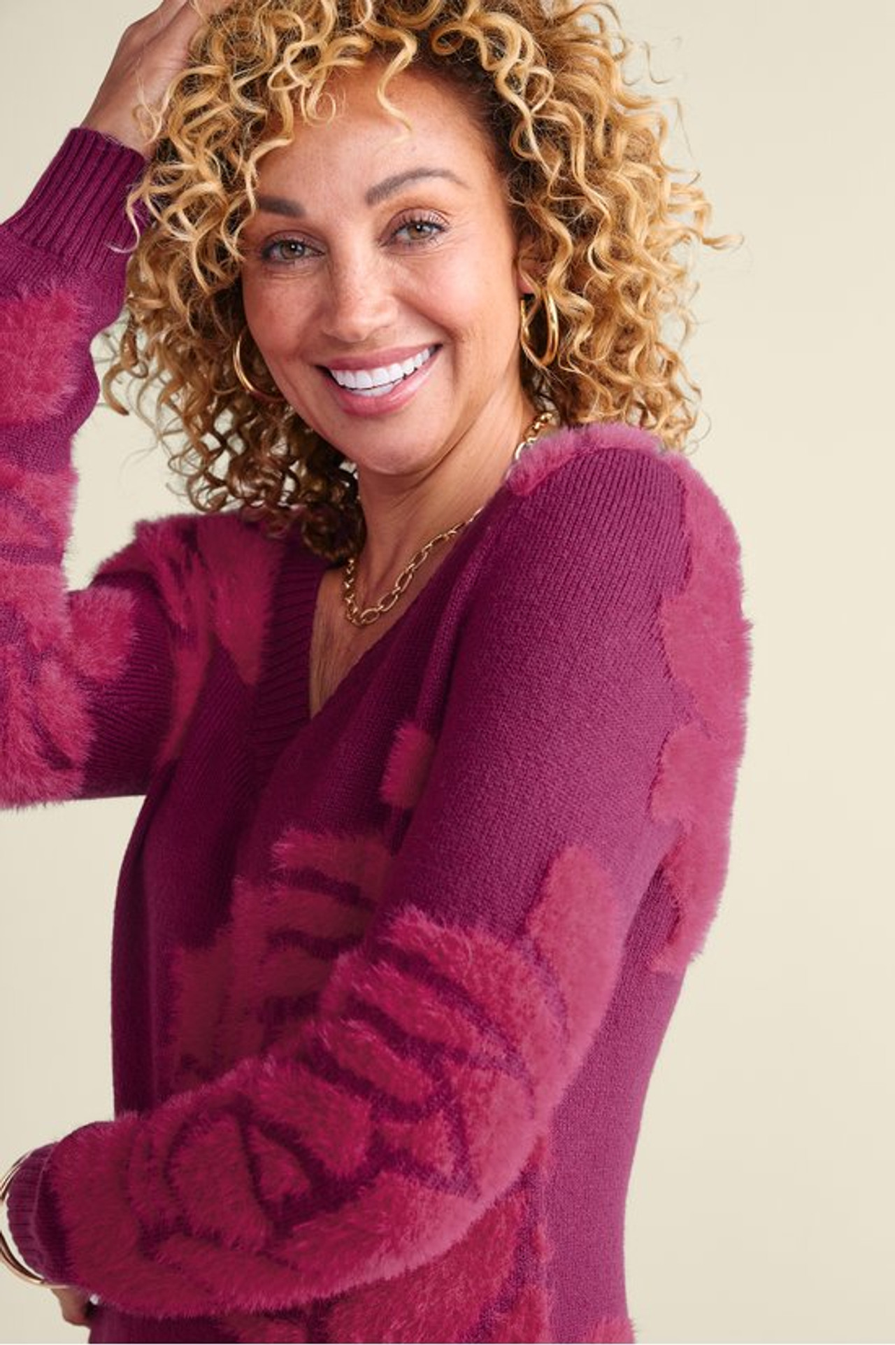 Isadora Eyelash Floral Sweater - Soft Surroundings Outlet