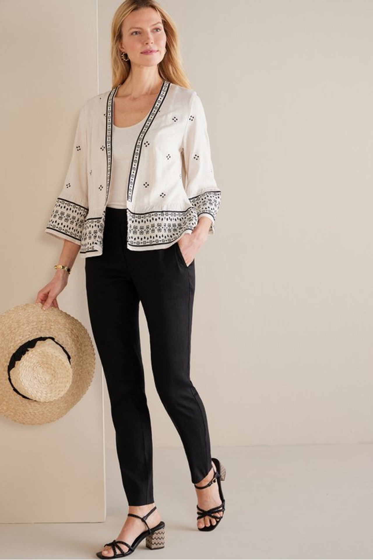 Isla Stretch Linen Slim Leg Pants - Soft Surroundings Outlet