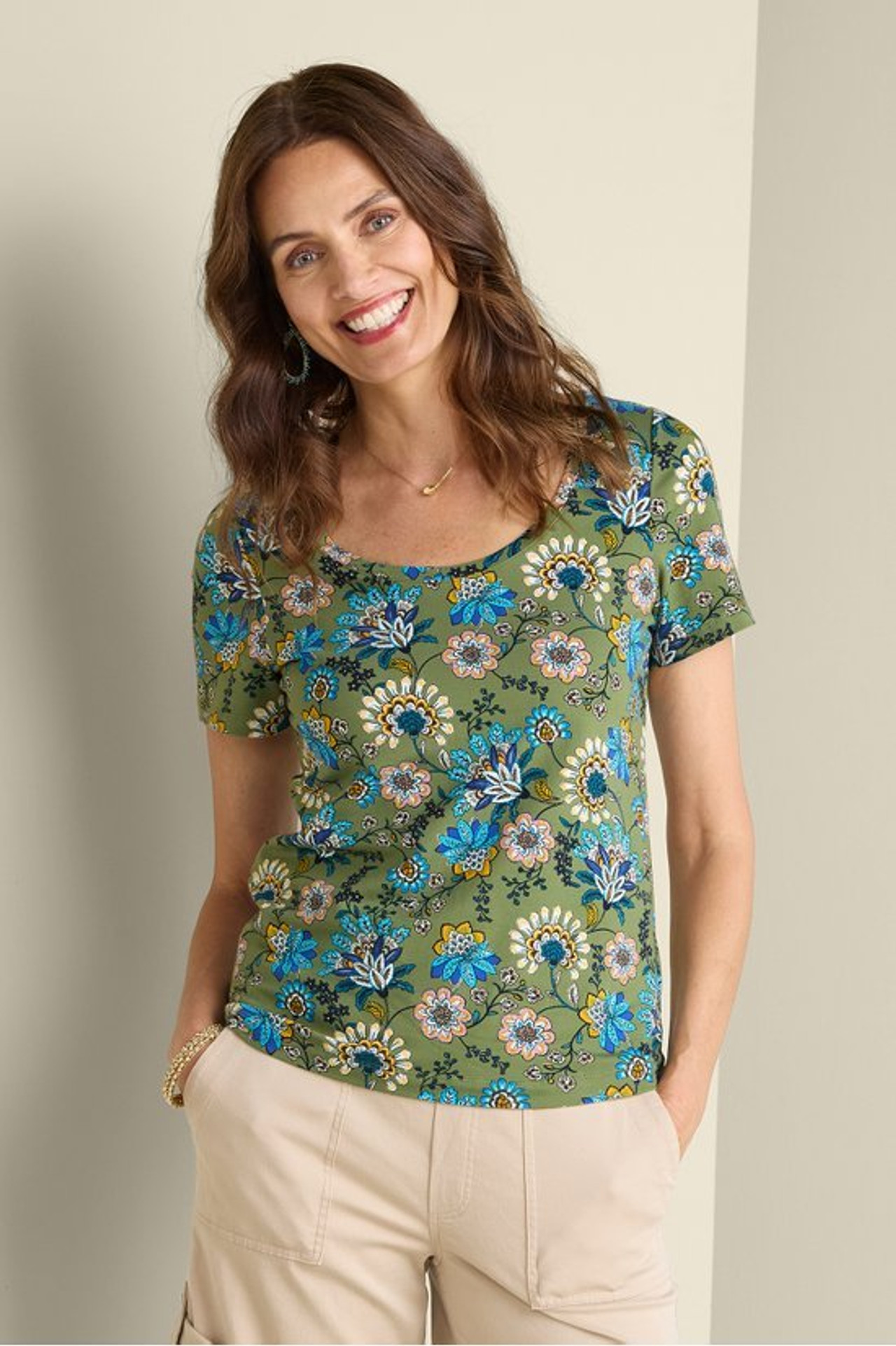 SoftEssential™ Supima® Short Sleeve Tee - Soft Surroundings Outlet