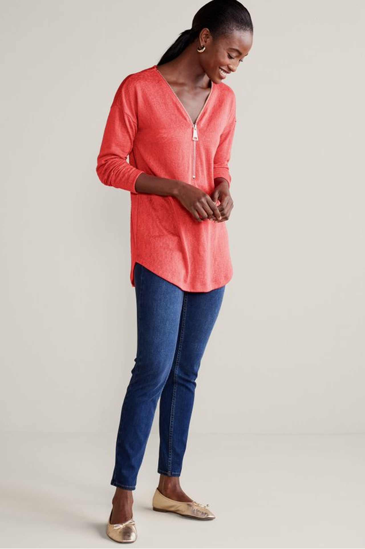 Valentina Zip Sweater - Soft Surroundings Outlet