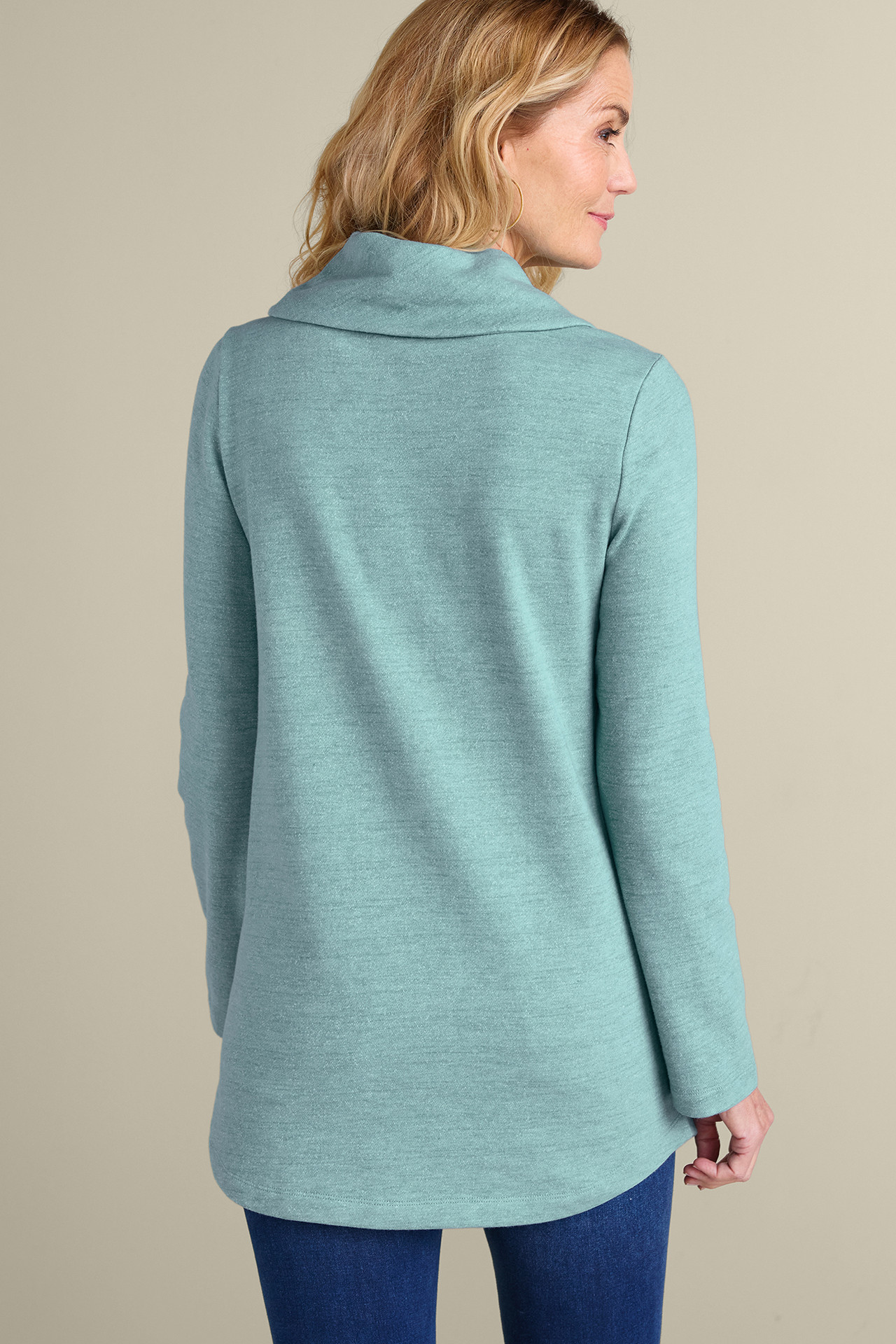 Valla French Terry Cowl Neck Tunic - Soft Surroundings Outlet