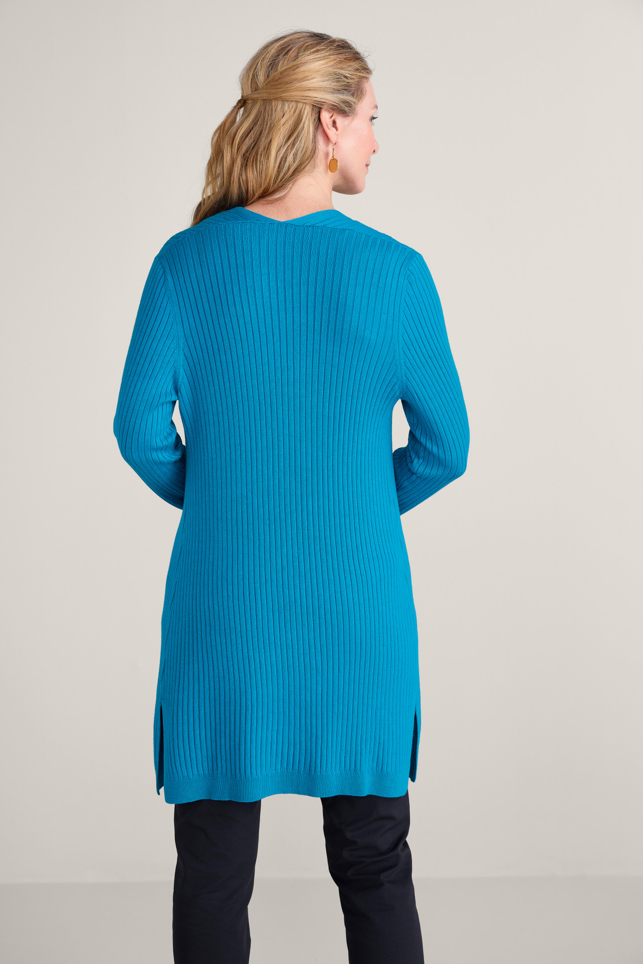SoftEssential™ Ribbed Long Cardi - Soft Surroundings Outlet