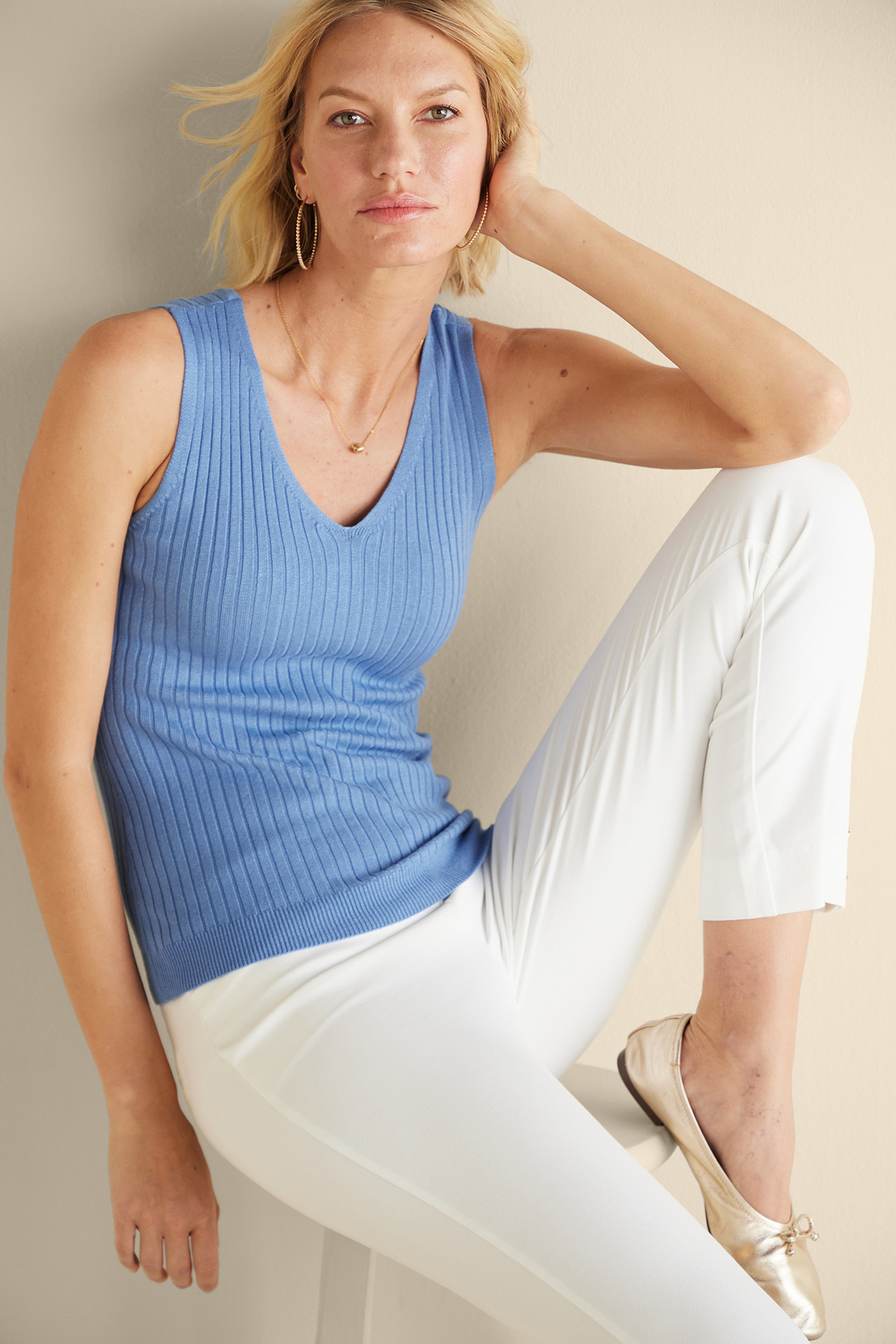 SoftEssential™ Ribbed Sweater Tank - Soft Surroundings Outlet
