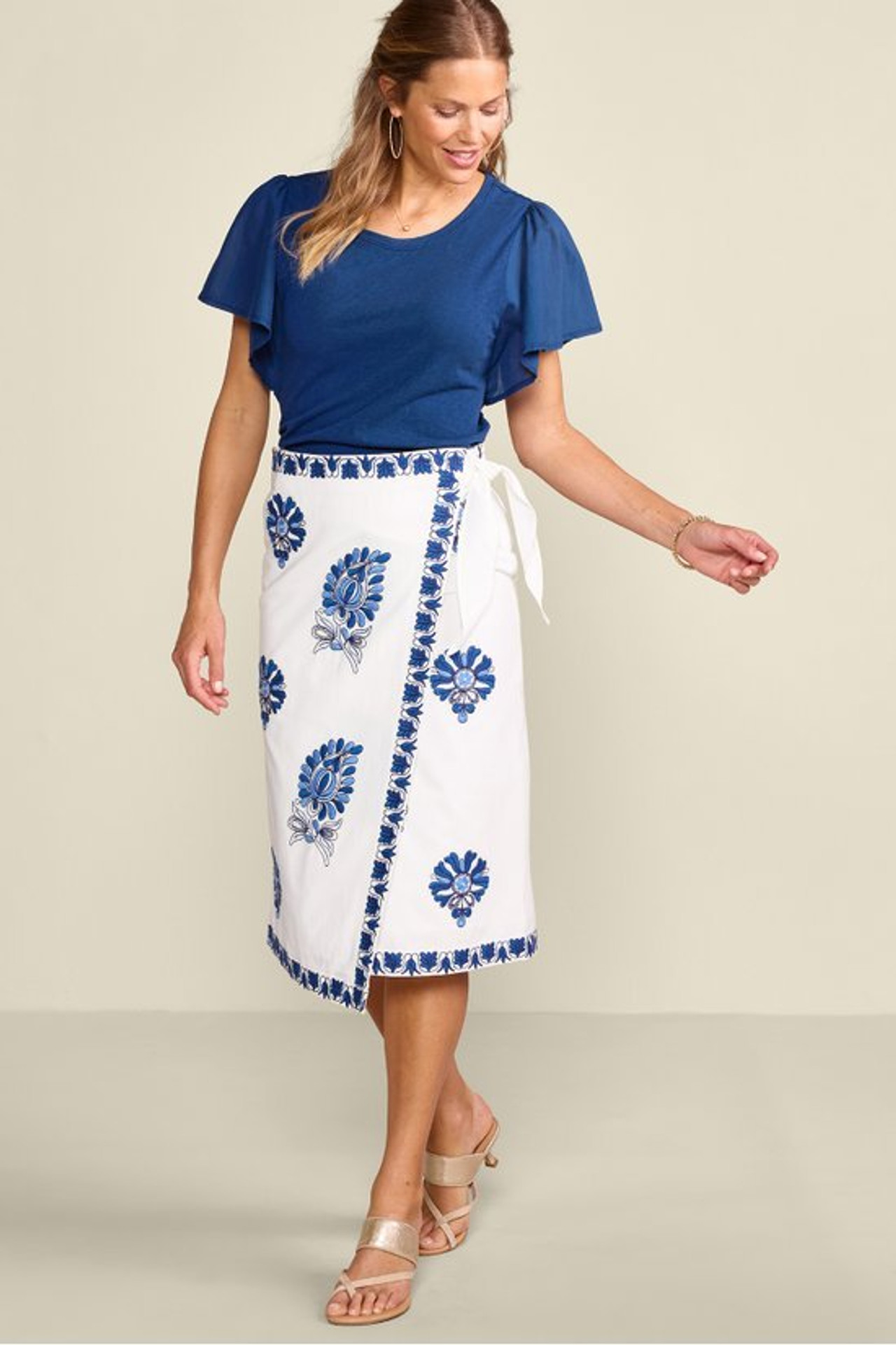 Rayna Midi Skirt - Soft Surroundings Outlet