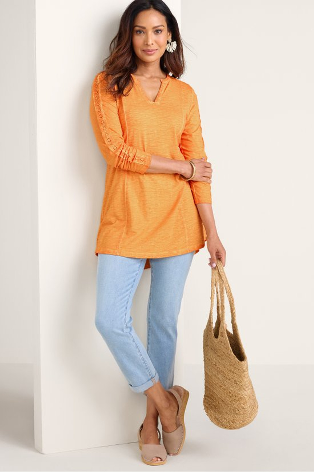 Joan Eyelet Tunic - Soft Surroundings Outlet