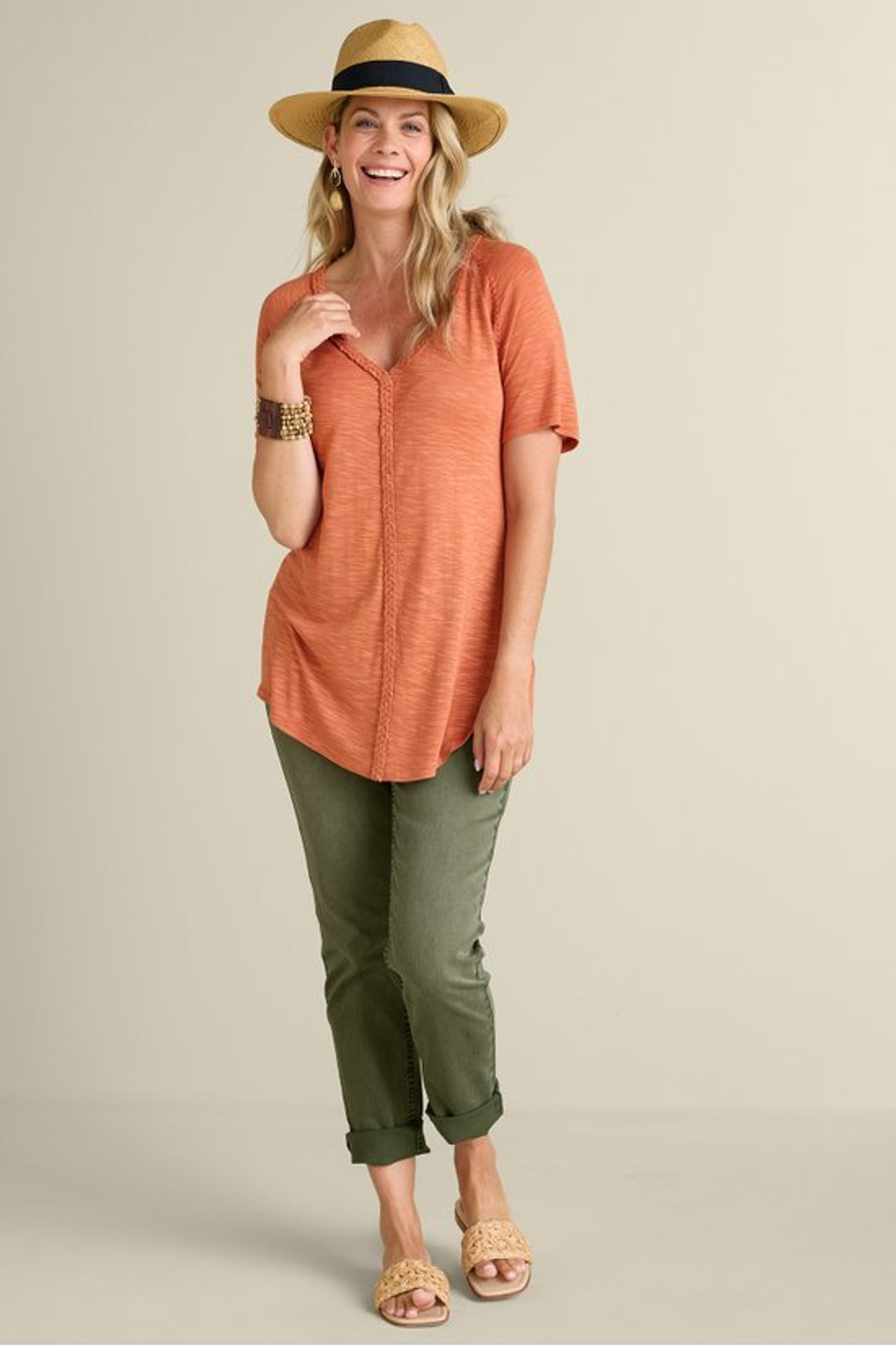 Lainey Slub Tee - Soft Surroundings Outlet