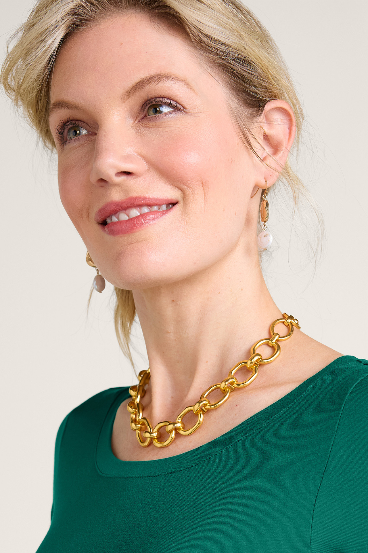 Maia Hammered Chain Necklace - Soft Surroundings Outlet