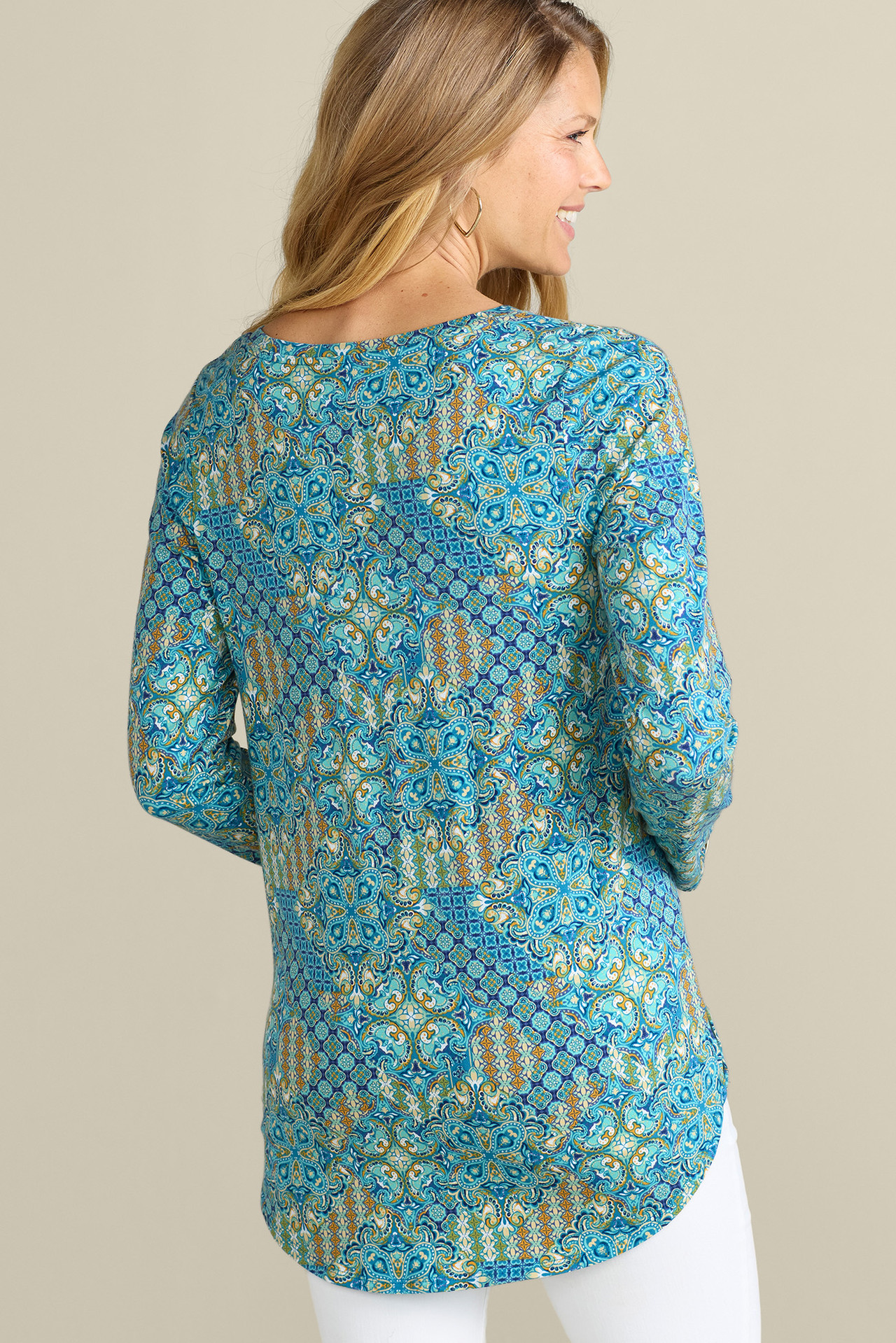 SoftEssential™ Supima® Isabel Long Sleeve Tunic - Soft Surroundings Outlet