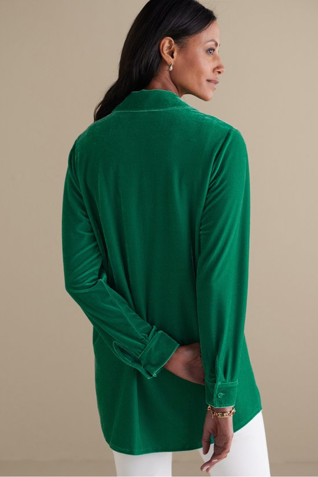 Velvet Boyfriend Tunic Shirt - Soft Surroundings Outlet
