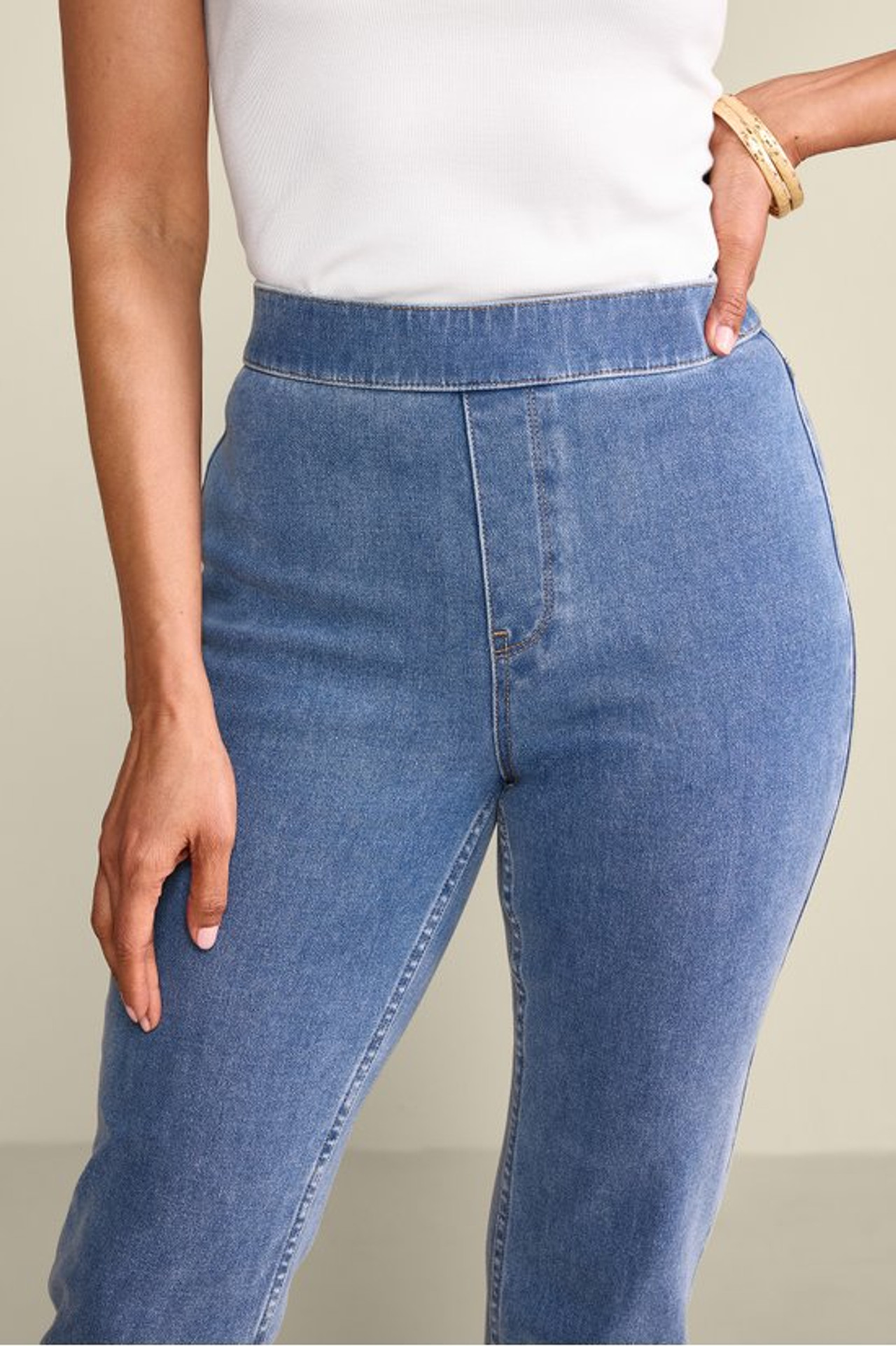 Ultimate Denim Pull-On Slim Leg Jeans - Soft Surroundings Outlet