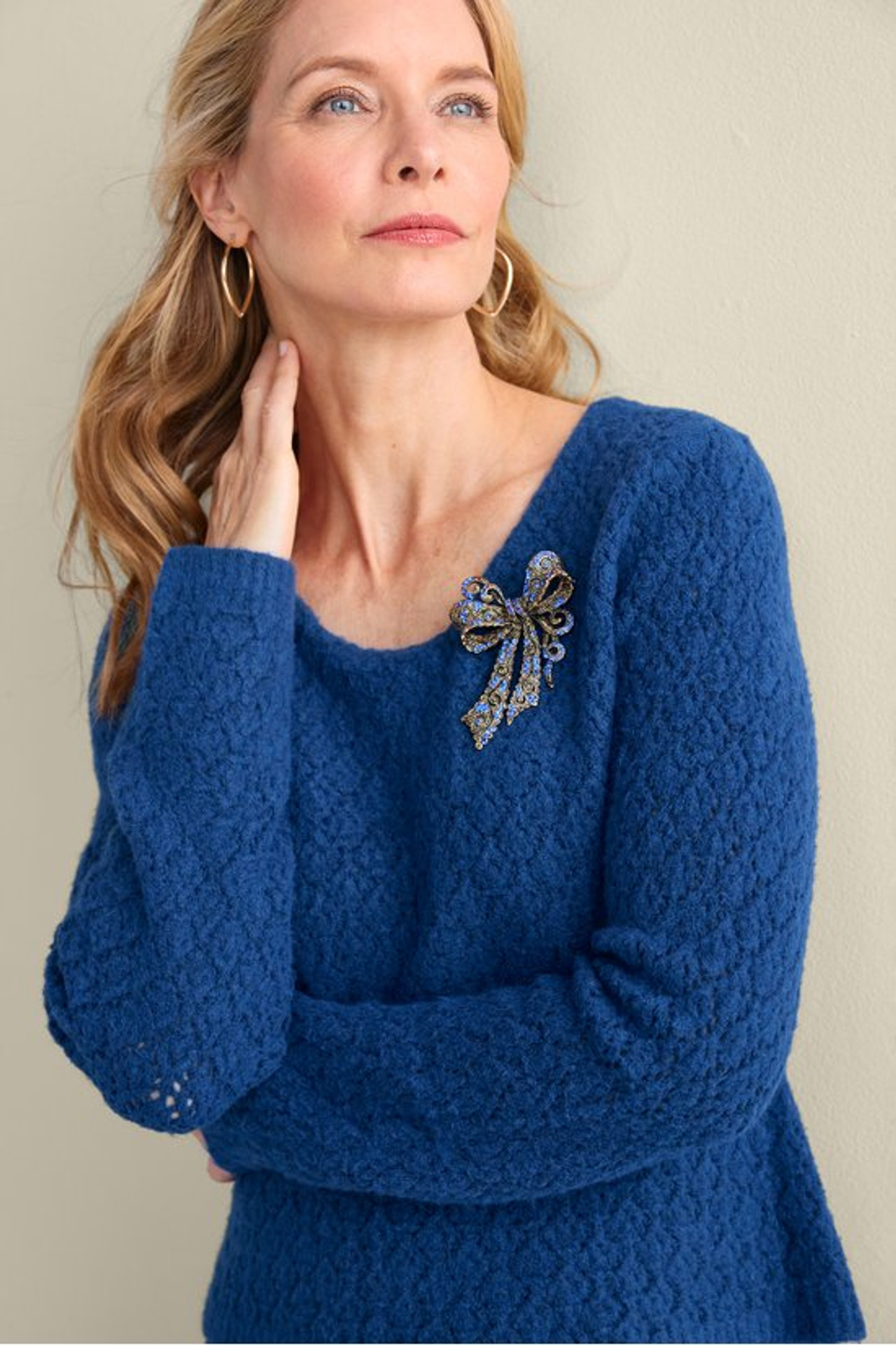 Cassie Pointelle Sweater Dress - Soft Surroundings Outlet