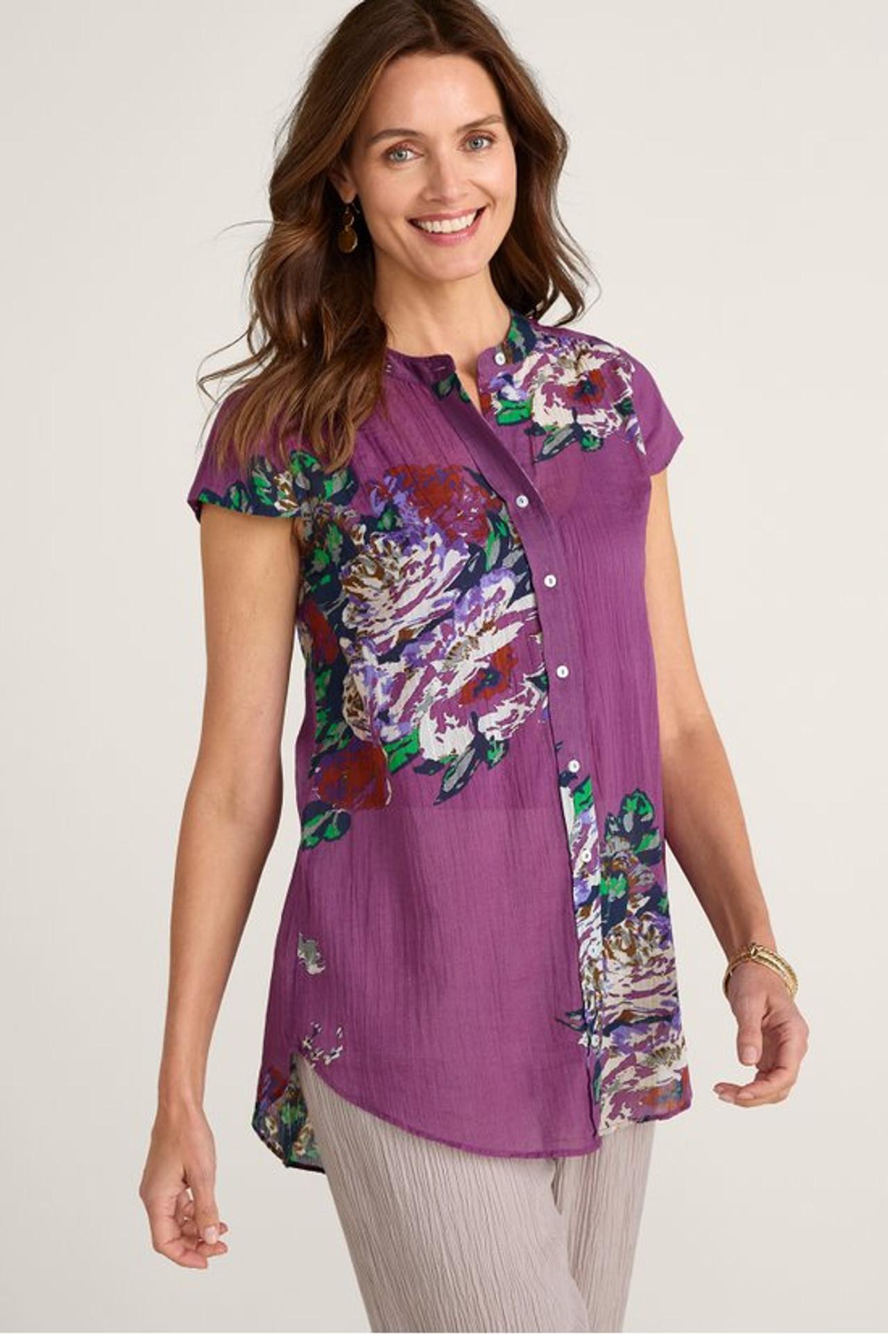 Bouquet of Roses Tunic - Soft Surroundings Outlet