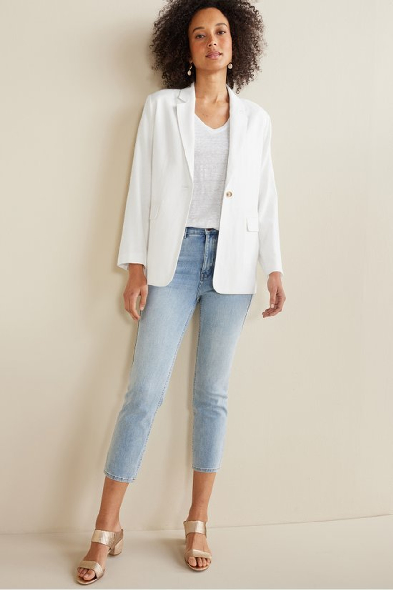 Aubrey Linen Slub Tee - Soft Surroundings Outlet