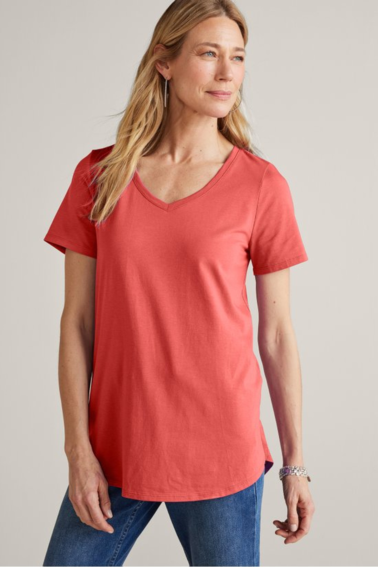 SoftEssential™ Supima® Isabel Short Sleeve Tunic - Soft Surroundings Outlet