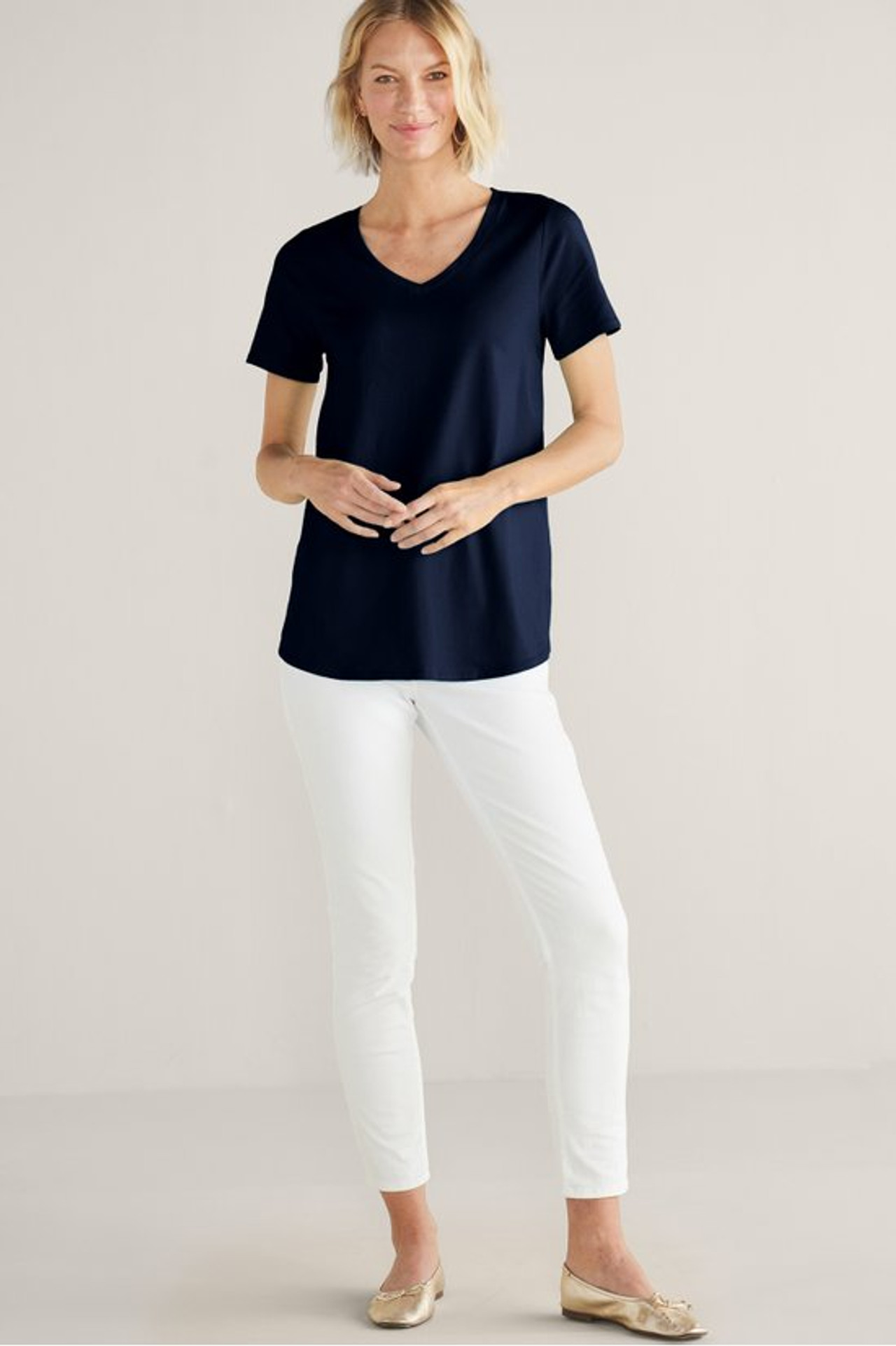 SoftEssential™ Supima® Isabel Short Sleeve Tunic - Soft Surroundings Outlet