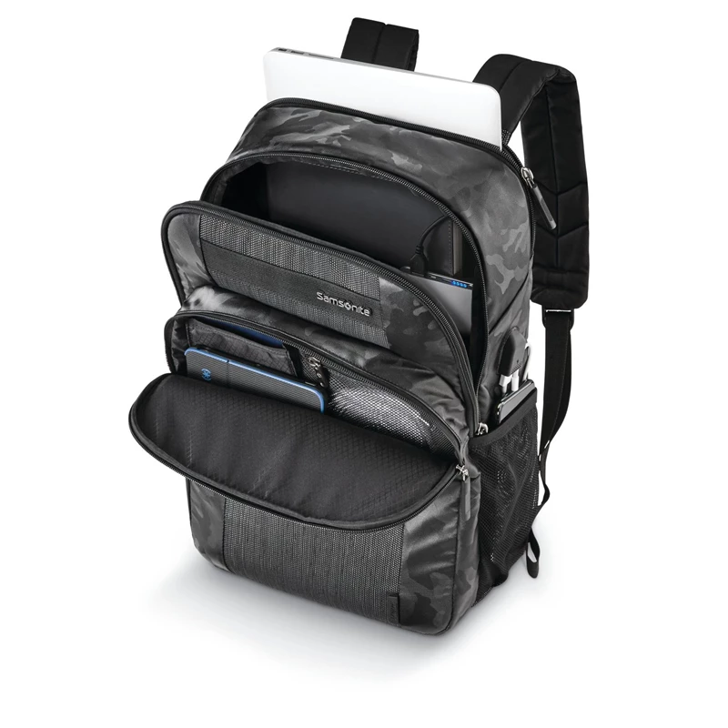 Samsonite Black/Camo Quadrion Slim Backpack Laptop Backpacks | 7405-MGRTX - Samsonite Outlet Store