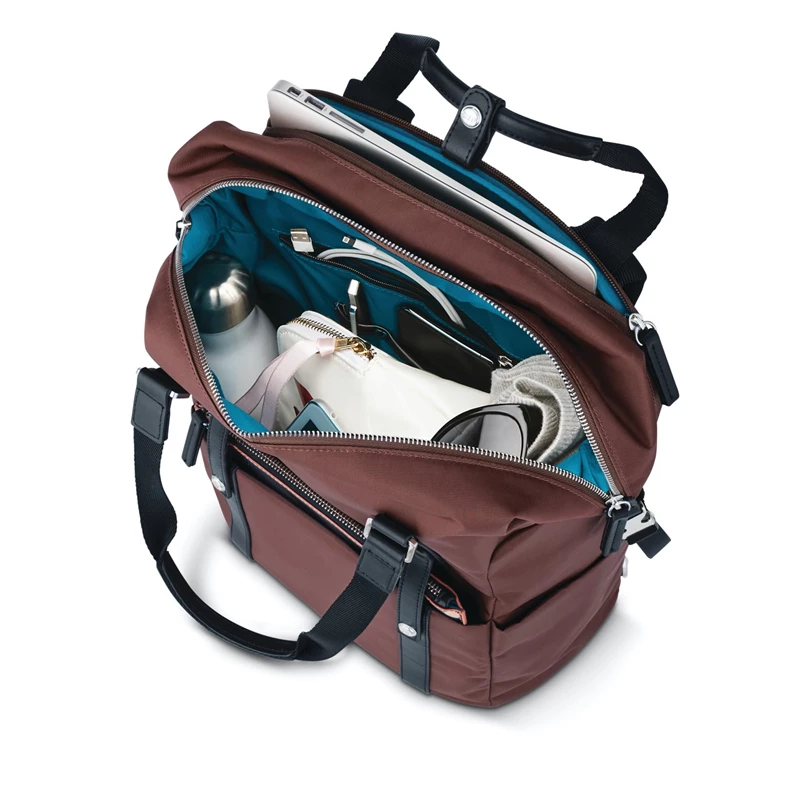 Samsonite Chocolate Plum/Rose Gold Mirror Samsonite & Sarah Jessica Parker: The Carried Away Convertible Laptop Backpacks | 8239-VOTLZ - Samsonite Outlet Store