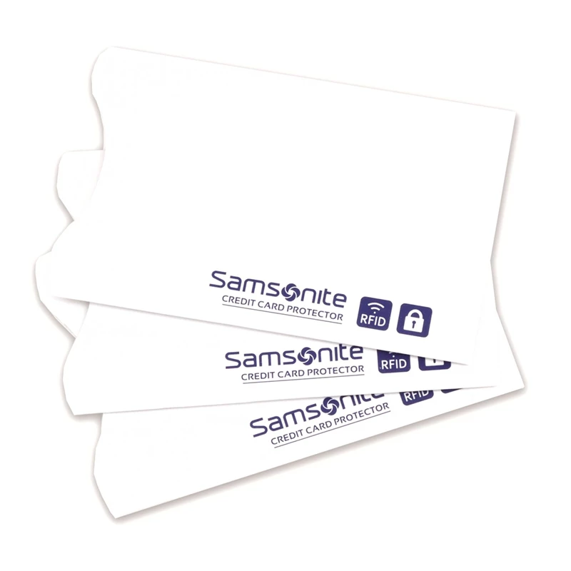 Samsonite White RFID Credit Card Sleeves (3 pack) RFID Accessories | 6859-OEFDL - Samsonite Outlet Store