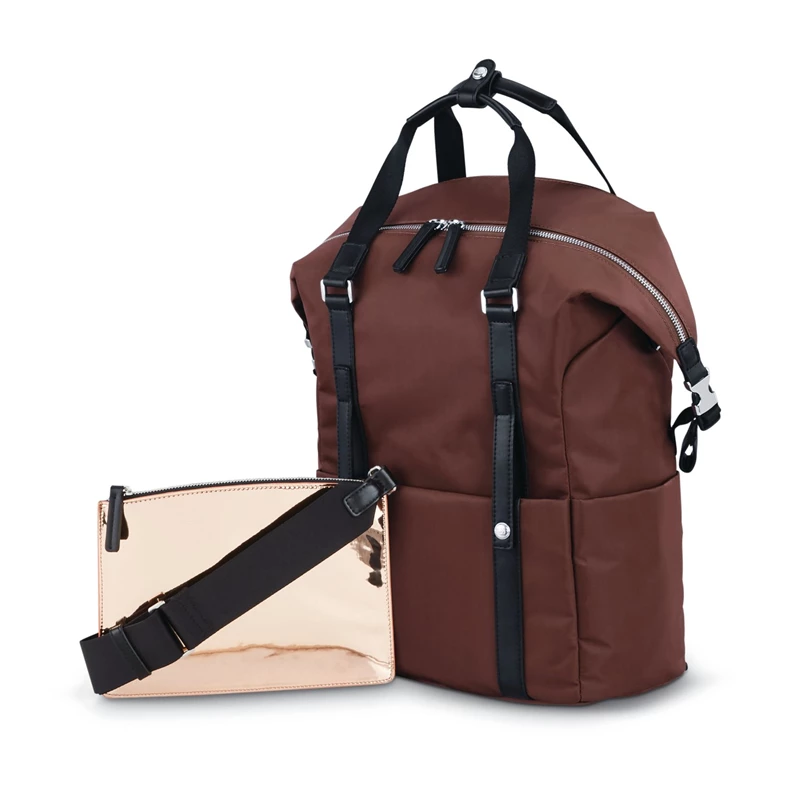 Samsonite Chocolate Plum/Rose Gold Mirror Samsonite & Sarah Jessica Parker: The Carried Away Convertible Laptop Backpacks | 8239-VOTLZ - Samsonite Outlet Store