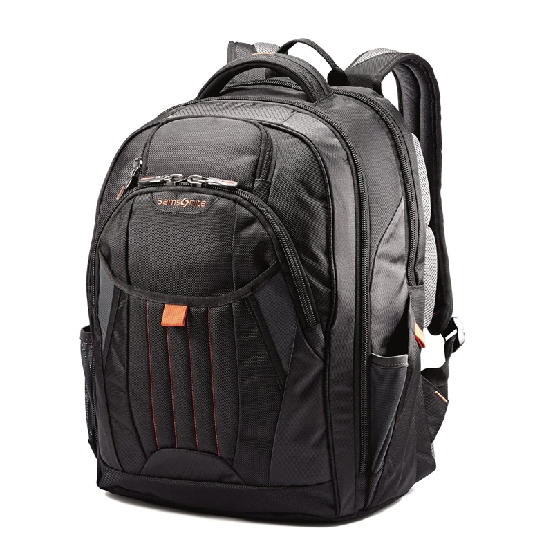 Samsonite Black/Orange Tectonic 2 Large Backpack Laptop Backpacks | 7629-SZTPQ - Samsonite Outlet Store