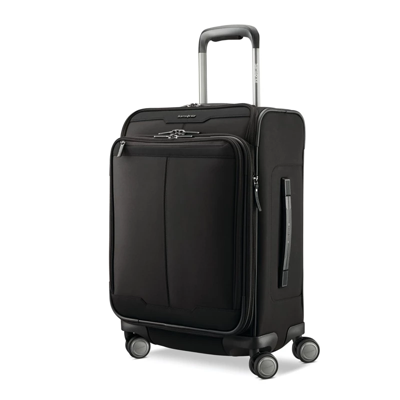 Samsonite Black Silhouette 17 Carry-On Spinner Softside Luggage | 6437-JHTLQ - Samsonite Outlet Store