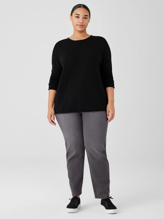 Peruvian Cotton Blend Crew Neck Top - Eileen Fisher Outlet