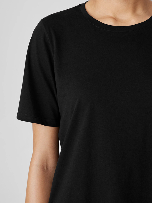 Organic Pima Cotton Jersey Round Neck Tee - Eileen Fisher Outlet