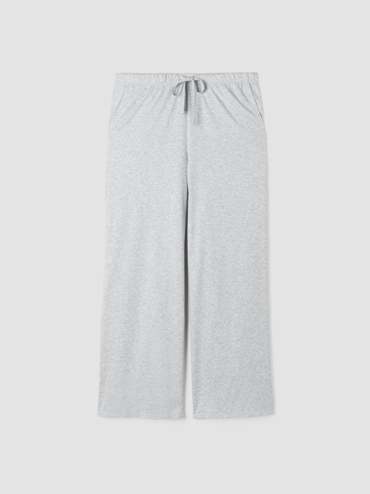 Mélange Organic Cotton Interlock Wide-Leg Sleep Pant - Eileen Fisher Outlet
