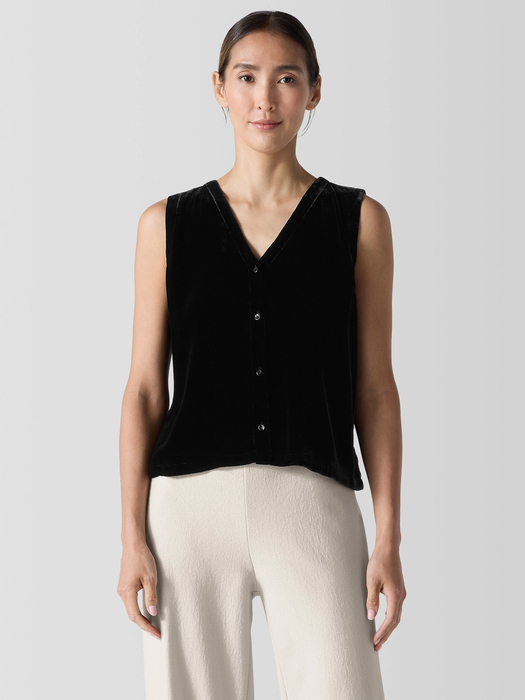 Velvet Vest | Eileen Fisher Outlet - Eileen Fisher Outlet