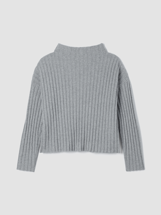 Recycled Wool Cashmere Funnel Neck Top - Eileen Fisher Outlet