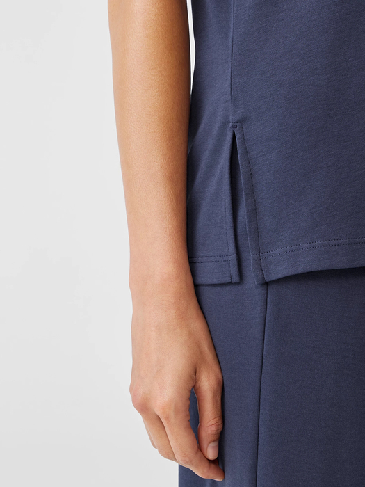 Organic Cotton Interlock Scoop Neck Sleep Tank - Eileen Fisher Outlet