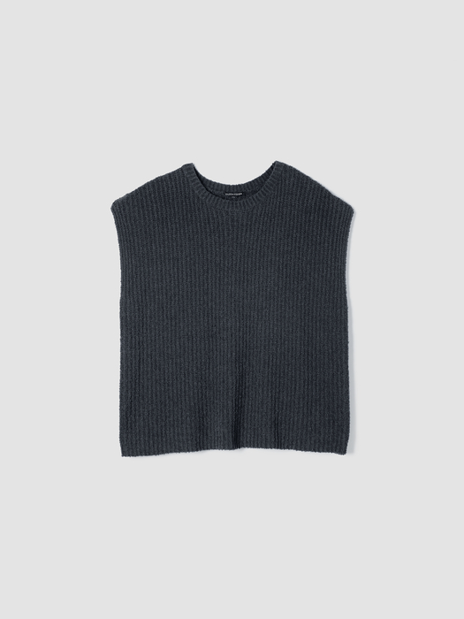 Cotton Fluff Crew Neck Vest - Eileen Fisher Outlet