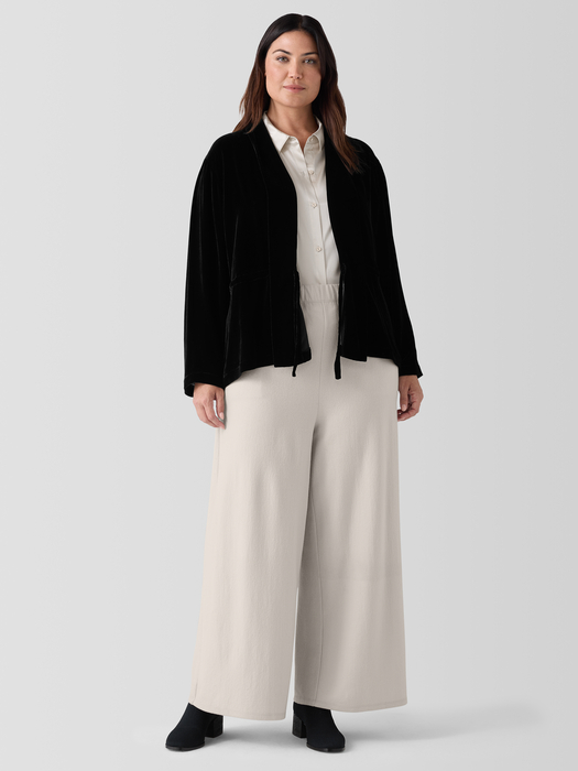 Velvet High Collar Jacket - Eileen Fisher Outlet