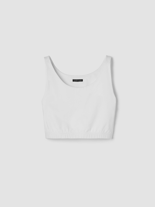Organic Cotton Interlock Cropped Tank - Eileen Fisher Outlet