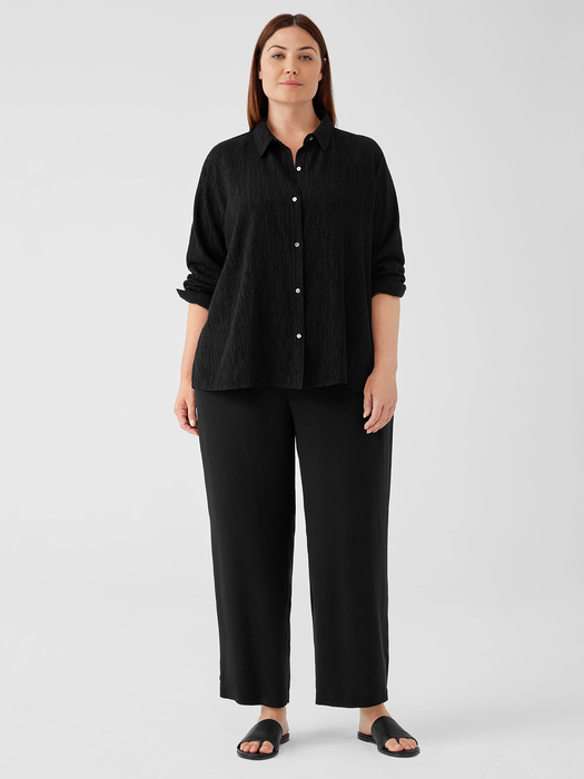 Silk Georgette Crepe Straight Pant - Eileen Fisher Outlet