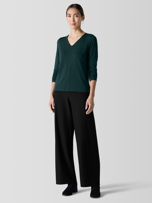 Fine Jersey V-Neck Top - Eileen Fisher Outlet