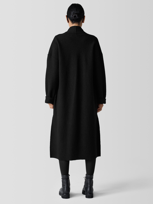 Lightweight Boiled Wool Icon Coat in Regenerative Wool - Eileen Fisher Outlet