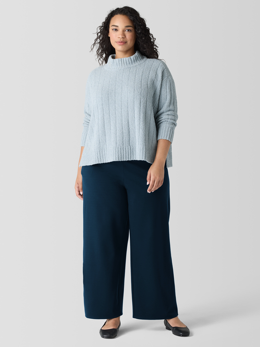 Cotton Fluff Rib Turtleneck Top - Eileen Fisher Outlet