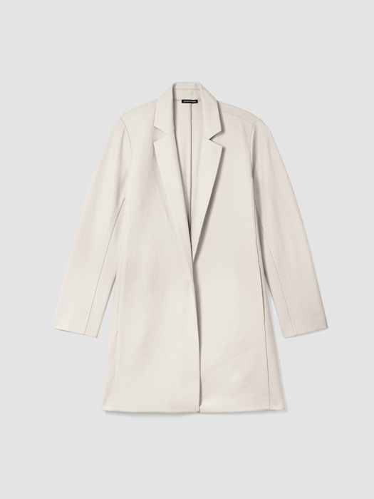 Felted Wool Jersey Long Blazer in Regenerative Wool - Eileen Fisher Outlet