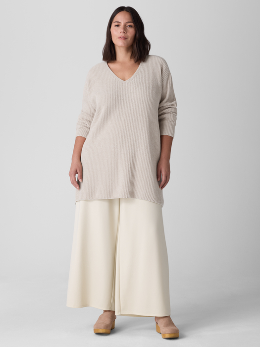 Organic Cotton Chenille V-Neck Top - Eileen Fisher Outlet