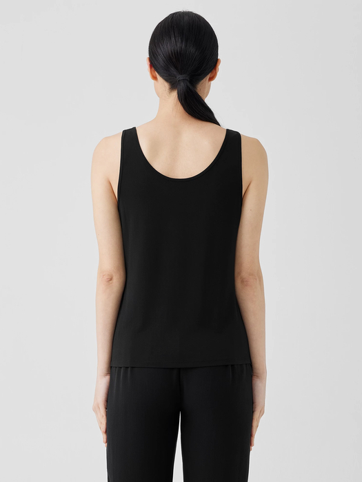 Stretch Silk Jersey Scoop Neck Tank - Eileen Fisher Outlet