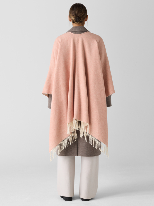 Brushed Recycled Cotton Cashmere Poncho - Eileen Fisher Outlet