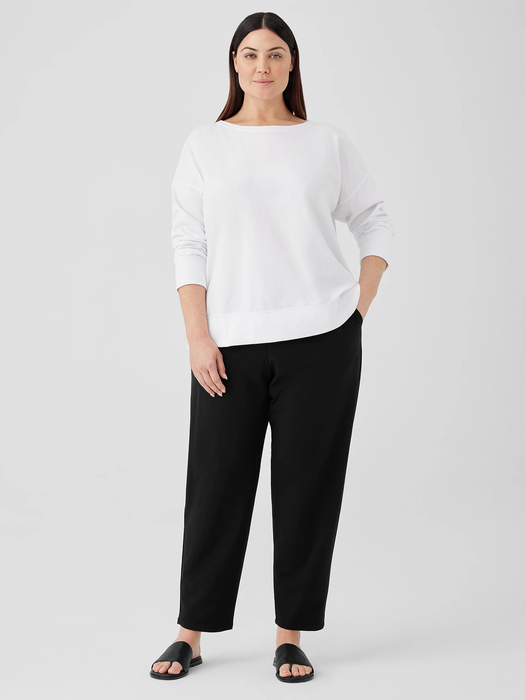 Pima Cotton Stretch Jersey Tapered Pant - Eileen Fisher Outlet