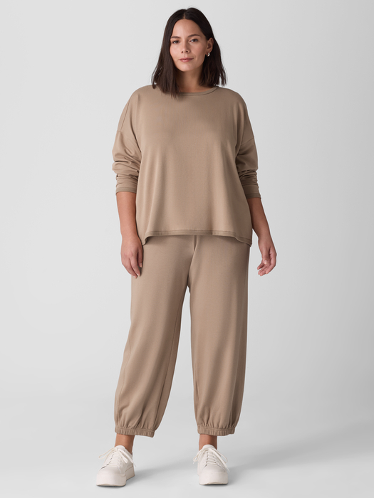 Cozy Brushed Terry Hug Box-Top - Eileen Fisher Outlet